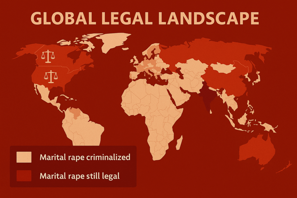 World map of marital rape laws India vs other countries