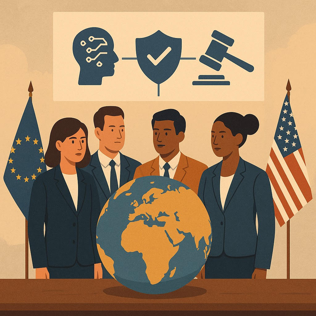 Global leaders from the EU, US, India, and Australia collaborate on deepfake regulation and digital safety policy.