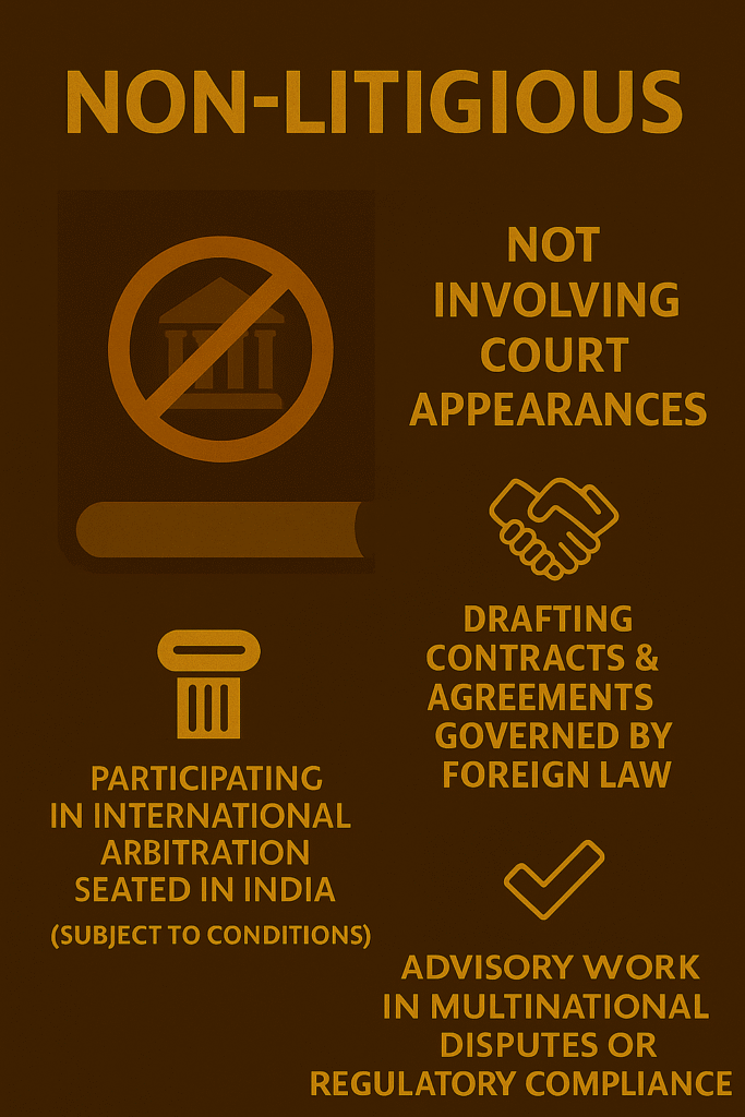 Non-litigious legal practice under BCI rules