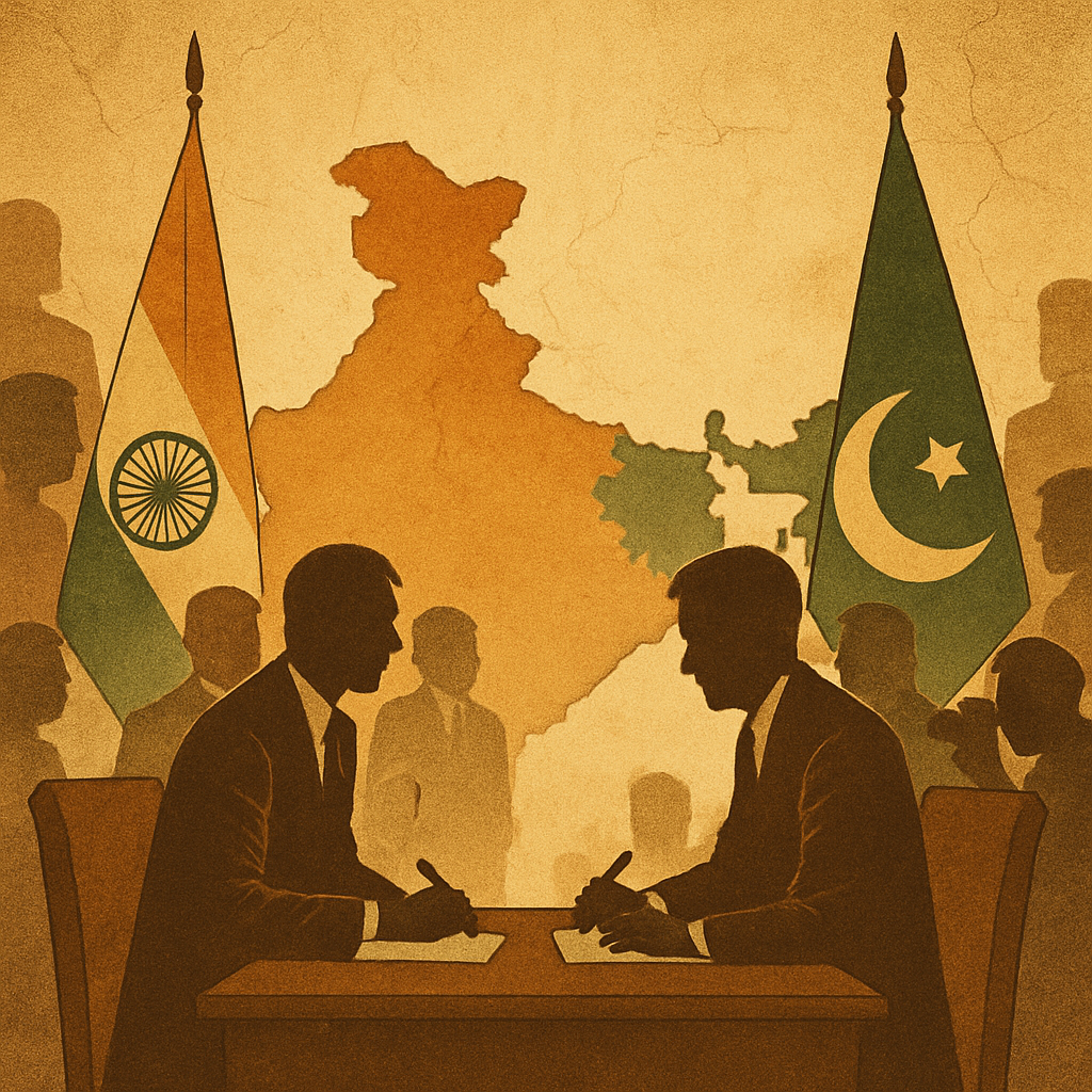 Historic corridor symbolizing the beginning of India-Pakistan diplomatic dialogue in 1972